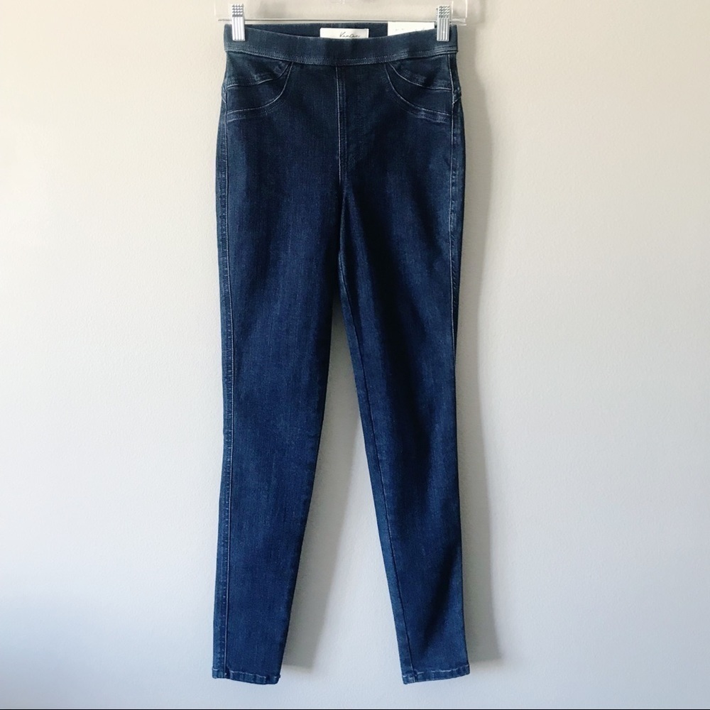 KanCan NWT Estilo Skinny Jeggings Jeans High Rise Size 23 Dark Wash Pull On